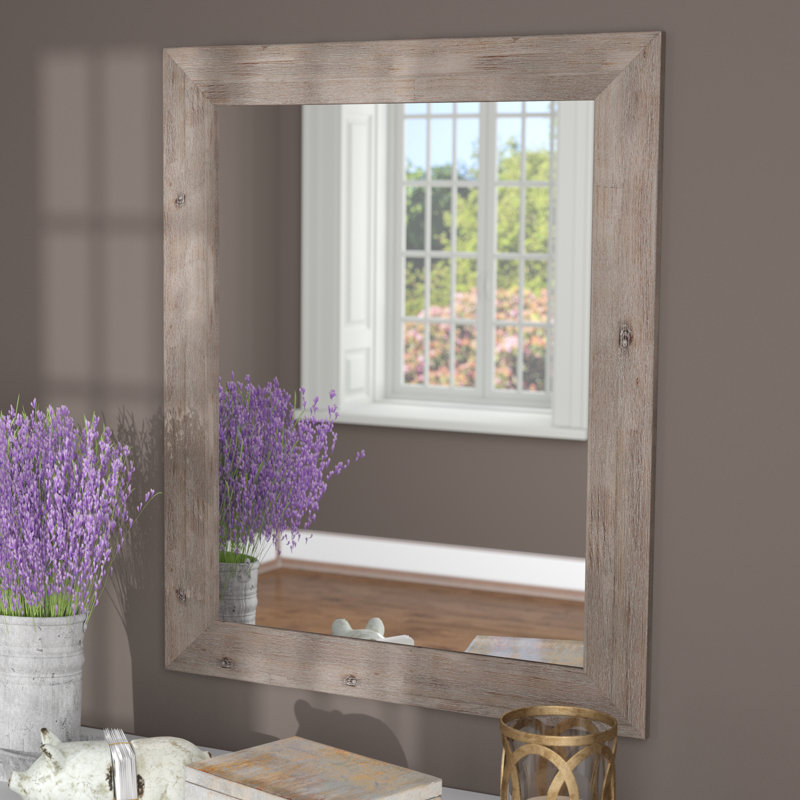 Union Rustic Glynis Rustic Wild West Barnwood Wall Mirror & Reviews